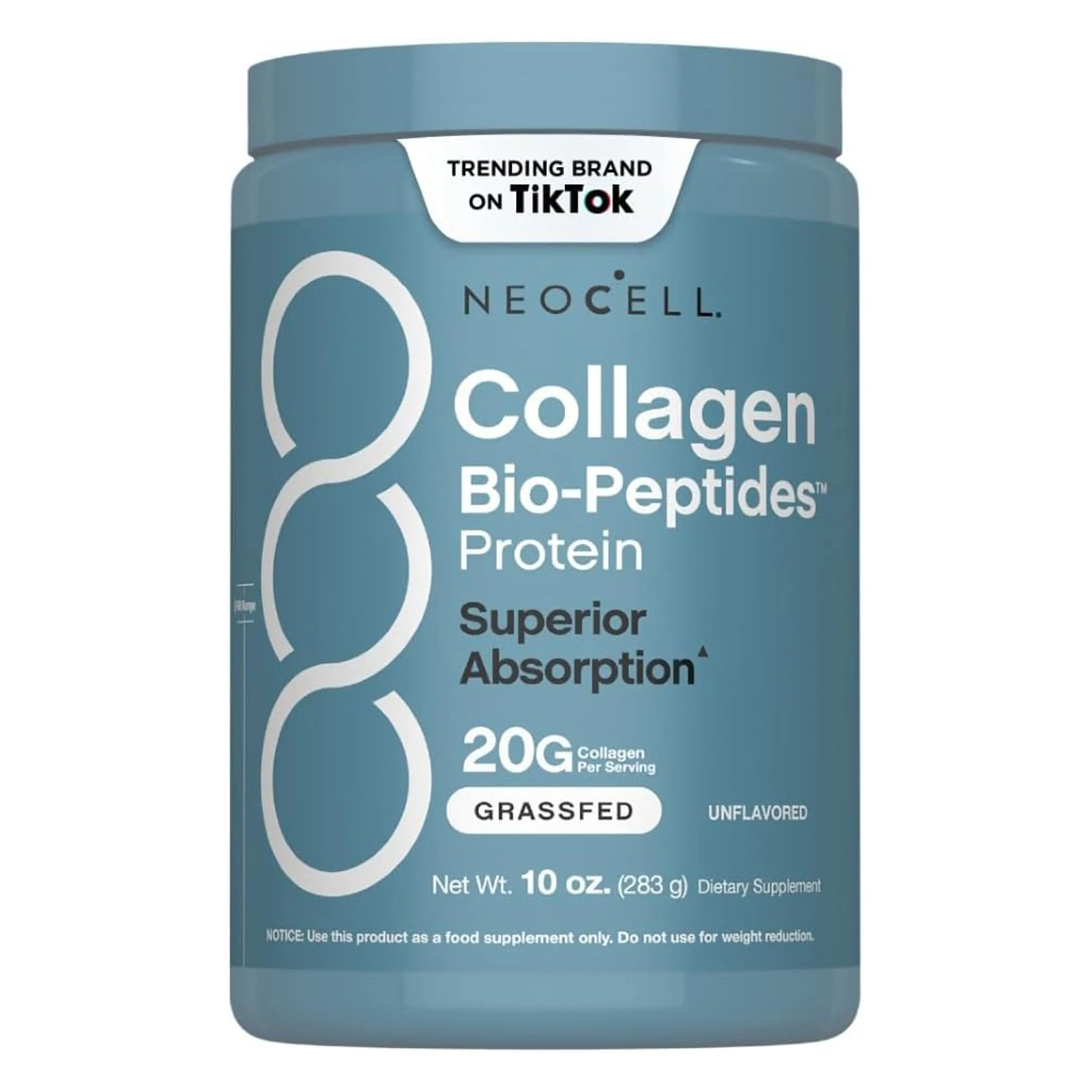Hot 2026!!! NeoCell Collagen Bio-Peptides Powder | 10oz | Super Hair, Skin, and Nails | Superior Absorption | Grassfed Protein Supplement | Advanced with 18 Essential Amino Acids