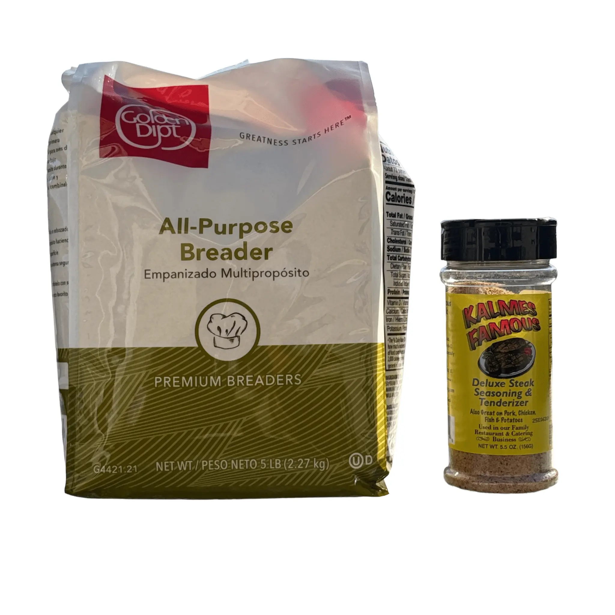 Kalmes 2-in-1 Seasoning & Golden Dipt Breading Kit – Restaurant-Quality Bundle