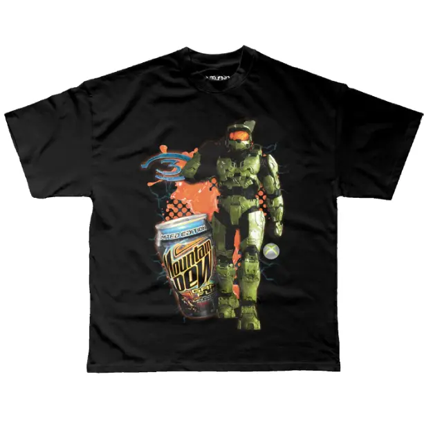 Master Chief x Energy Drink T-Shirt, Halo Tee, Gaming Tee, Gifts Shirt, Unisex Vintage Graphic Tees Gothic Grunge Y2k Emo Scene Amity Affliction Style Clothes Men Women Streetwear