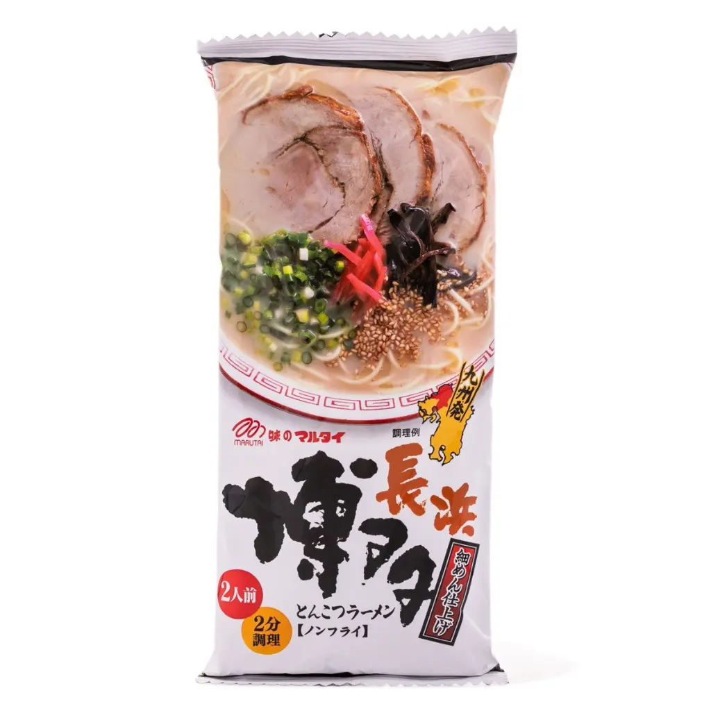 Marutai Nagasaki Tonkotsu Flavor Asian Noodles, 185g Instant Noodle Pack for Pantry Storage
