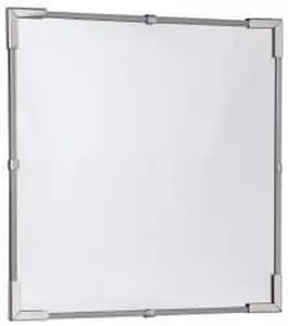 PRO-SAFE 12" High Indoor Rectangular Flat Acrylic Safety Mirror with Hardboard Backing - Rectangle Mirror for Home Decor, Traffic Use, PLXF-1212
