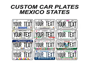 Custom Car Plate Mexico States, Custom Novelty Car Plate, Custom Car License Plate Mexico