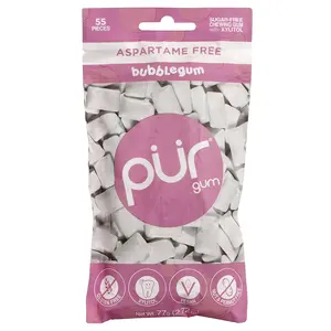 The PUR Company Sugar Free Chewing Gum, Bubblegum, 55 Pieces, 2.72 oz (77 g) The PUR Company Sugar Free Chewing Gum, Bubblegum, 55 Pieces, 2.72 oz (77 g)