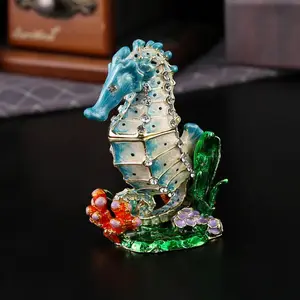 Fantasy Seahorse Coral Jewelry Box, Memorial and Jewelry Storage Preferred, Ideal Small Treasure Organizer, Trending Desktop Visual Focus