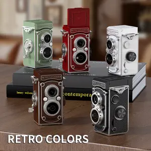 Retro Hand-Crank Dual Lens Digital Camera - Portable Mini Camcorder with Optical Zoom & Auto Focus, Perfect Halloween Christmas Gift, Handheld CMOS Sensor Camera