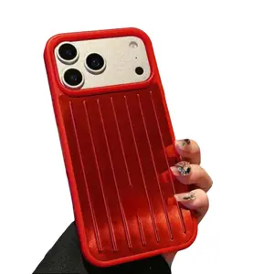 New Personalized Aluminum Alloy Material iP17ProMax Phone Case Luggage Full Coverage Suitable for iPhone16/15/14/13 Metal Material Shockproof and Anti-Vibration Smartphone Protective Cover