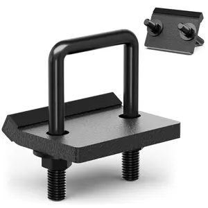 POFENZE Carbon Steel Adjustable Hitch Tightener Anti-Rattle Stabilizer, with Rubber Tube and Rubber Shims, Universal Fit for 2” & 1.25” Receivers, Noise & Vibration Control Clamp