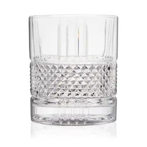 Viski Revolve Crystal Spinning Rocks Glass