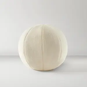 Z Gallerie Faux Sherpa Ball Pillow 12" Tactile Ivory Modern Soft Cushions Floor Cushion Z Gallerie Faux Sherpa Ball Pillow 12" Tactile Ivory Modern Soft Cushions Floor Cushion