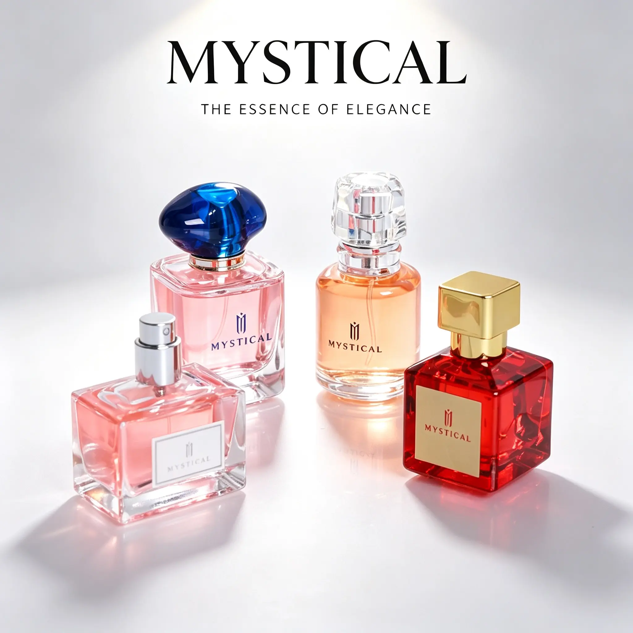 Pour Femme Eau de Parfum Gift Set for Women, 4 x 30ml Luxury Collection with Exquisite Crystal Bottle Design, Premium Gift Packaging – Perfect Birthday Holiday Present for Her