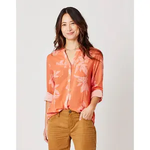 Dylan Gauze Tunic: Terracotta Flora - FINAL SALE