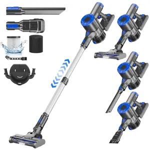 Cordless Vacuum Cleaner，6-in-1 Stick Vacuum, 2200mAh Battery, Lightweight & Self-Standing, 40-Min Runtime, Ideal for Hard Floors, Carpets & Pet Hair.