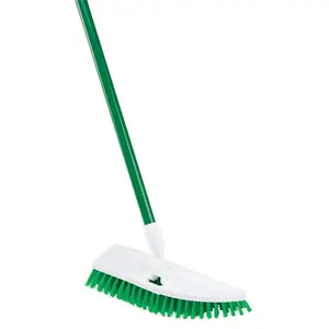 No Knees Floor Scrub Brush with Steel Handle