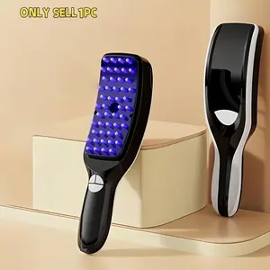 Rechargeable electric scalp massager with red and blue light therapy function, Usb rechargeable massagers, EMS microcurrent hair growth comb for hair loss treatment, USB rechargeable for promoting blood circulation, portable head massager
