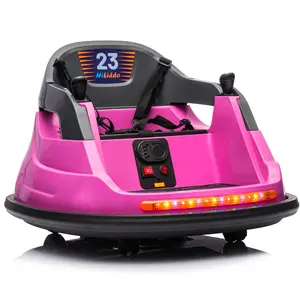 Hikiddo 12V/6V Kids Bumper Car, Electric Baby Bumper Car for Toddlers Girls w/Remote Control, 3 Speeds