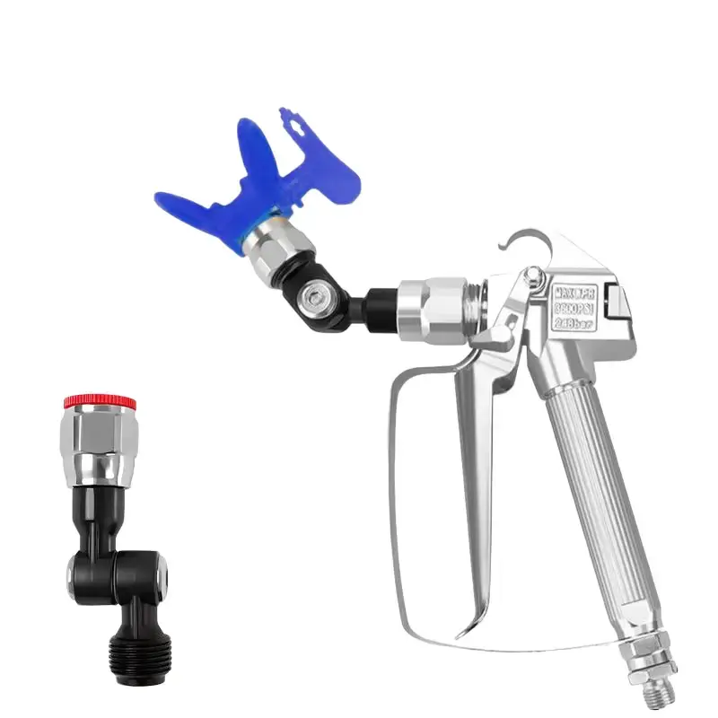 Airless Paint Sprayer Swivel Joint, 7/8 in F to 7/8 in M Adapter, 360° Rotating Stainless Steel Connector, High Pressure Hose Fitting for Spray Gun（1/4inch） Tool Kit Tool Box