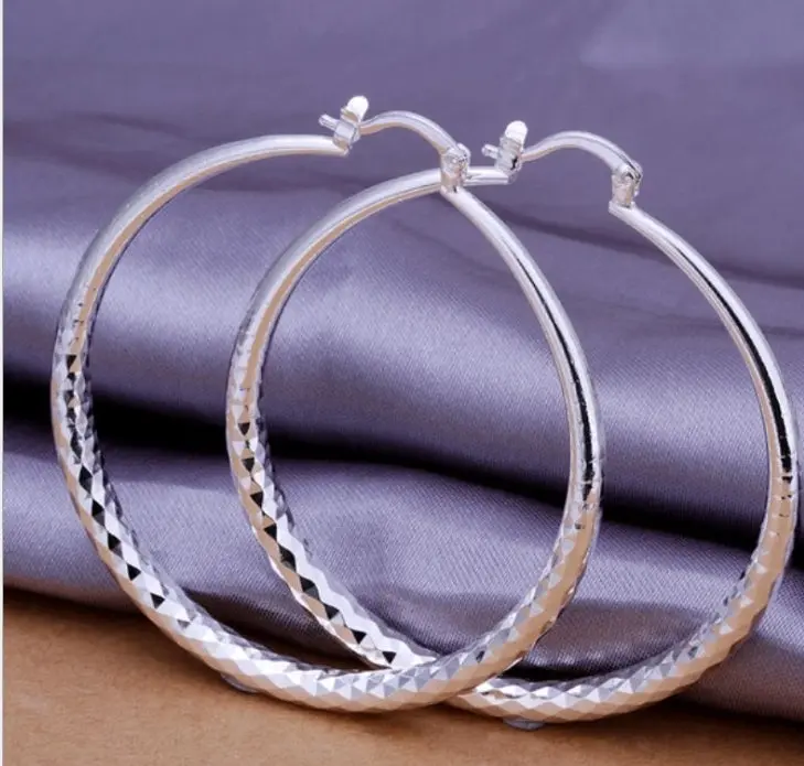 Silver Large Hoop Earrings