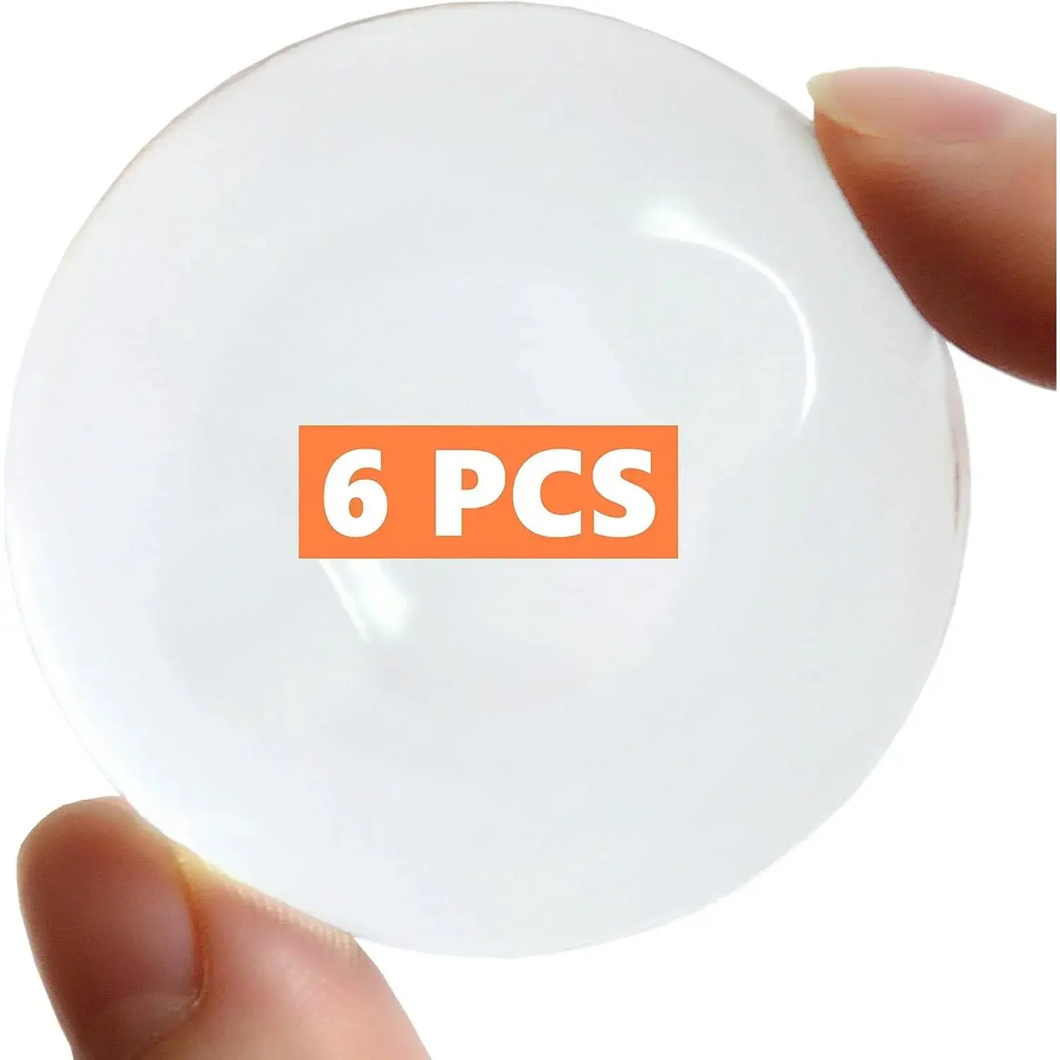 Strongest Door Stopper(6 PCS, 1.97“), Clear Rubber Door Stops Wall Protector, Self Adhesive Door Handle Knob Wall Shield Bumper Guard for Wall Fridge Cabinets Headboard(Round)