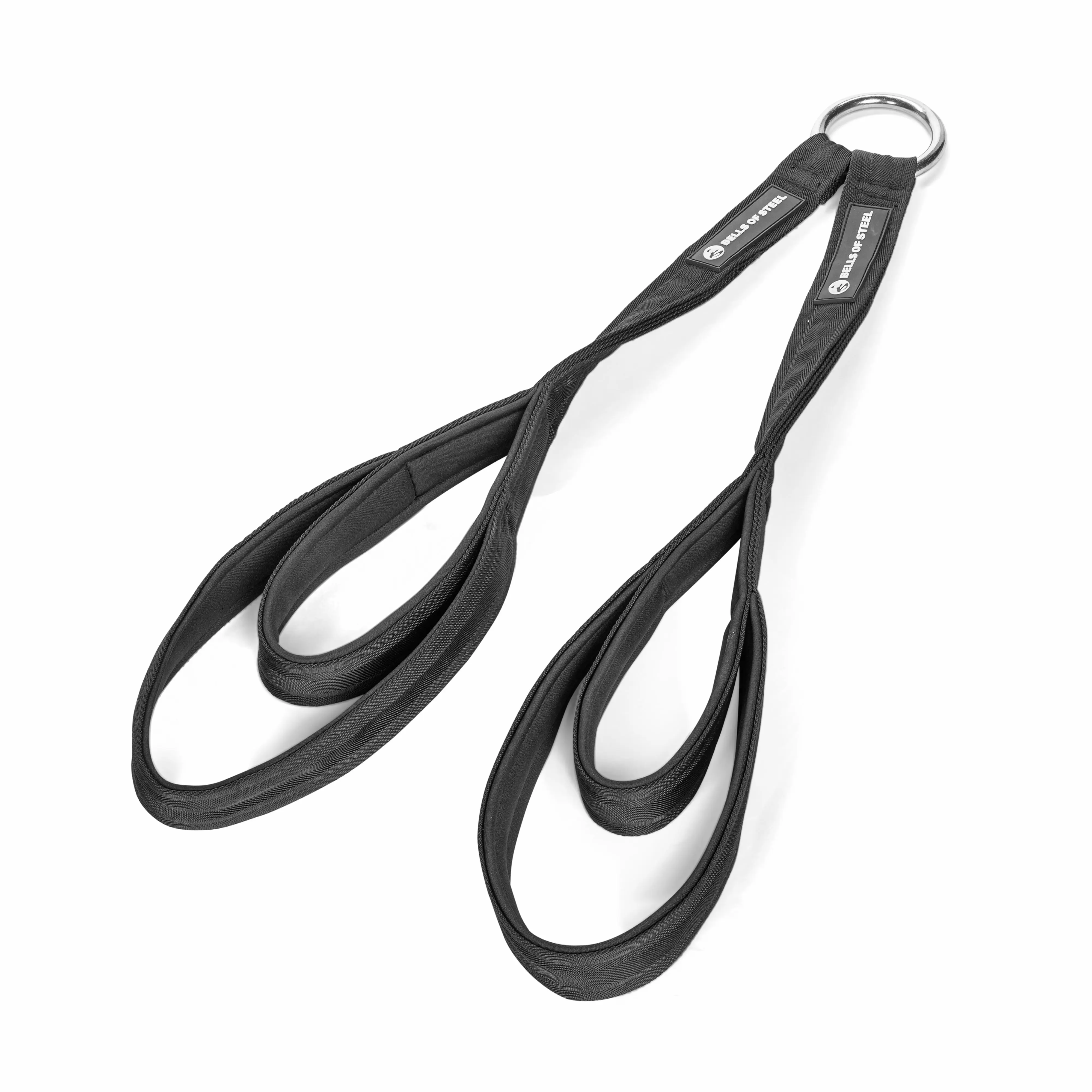 Bells of Steel RocIT Tricep Strap - Dual Handle Webbing Attachment for Cable Training, Features Open Center for T-Bar Rows and Soft Padding for a Secure Grip, Workout Equipment, Home Workout Equipment, Functional Training Workout