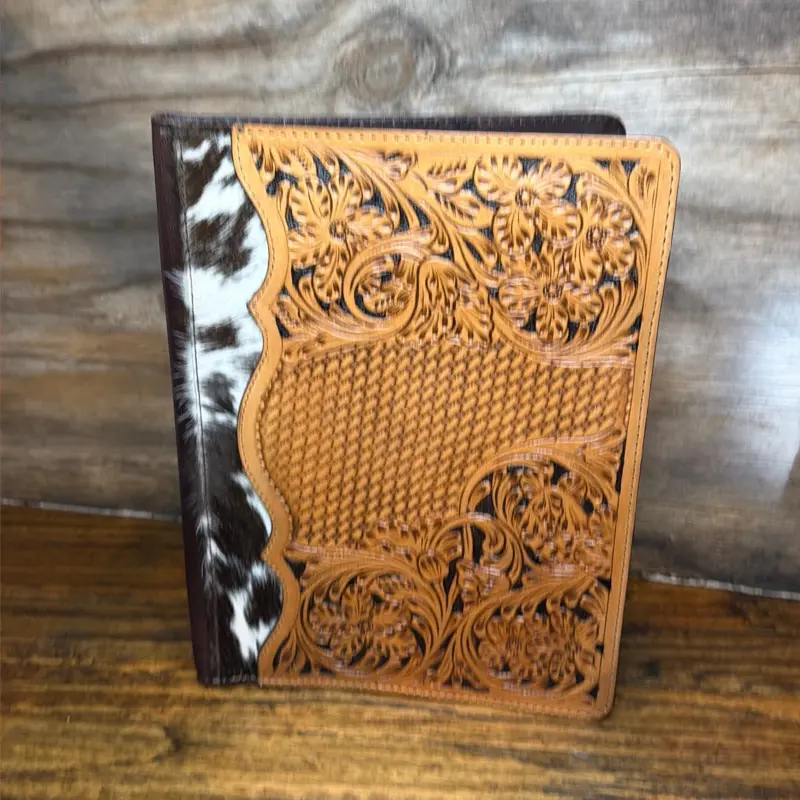 Leather and cowhide folder