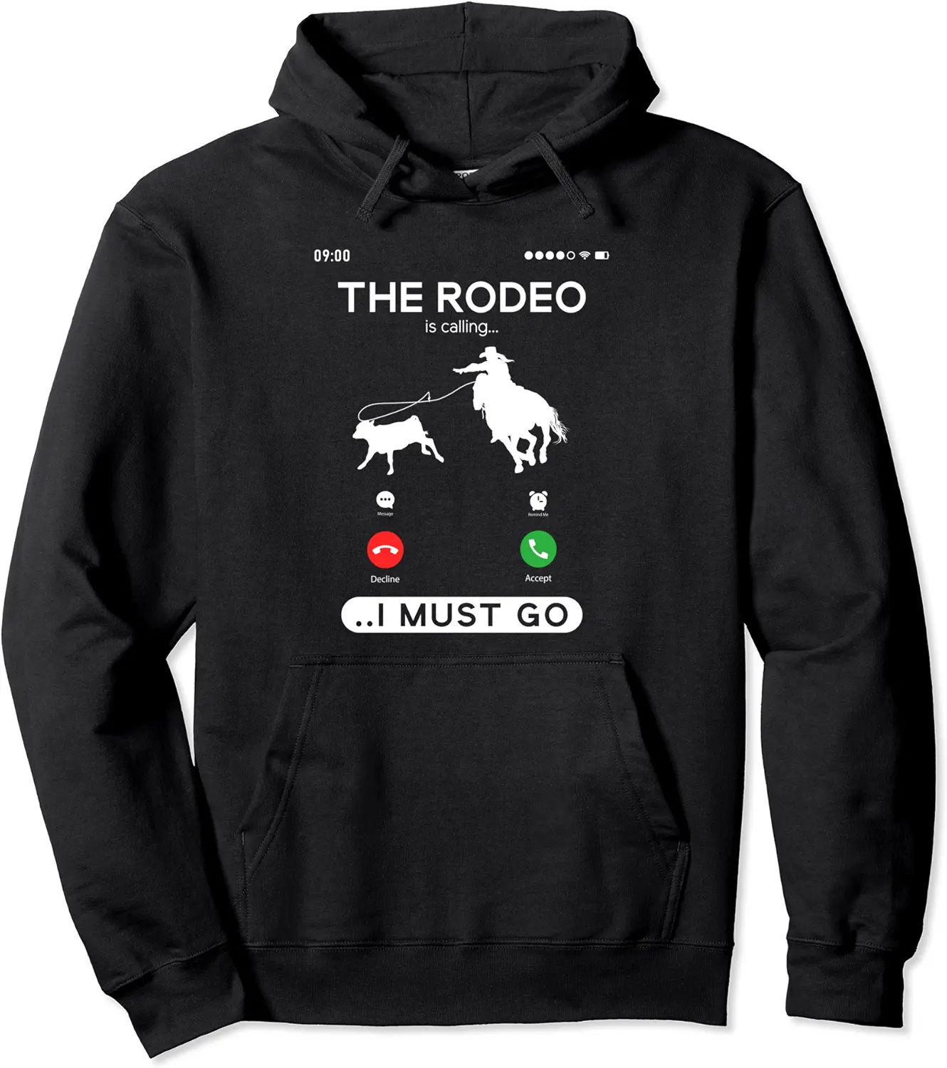 Calf Roping Cowgirl Rodeo Is Calling, Funny Breakaway Roping Pullover Hoodie - Clydebell Shop 64B0BSB8C4YY