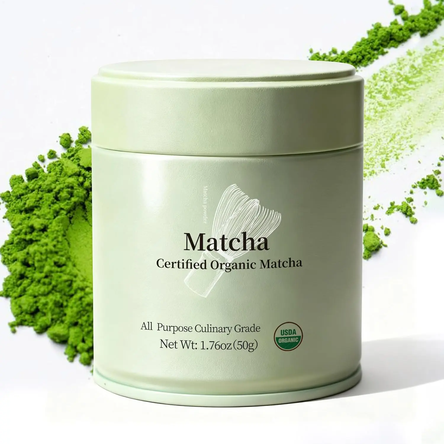MatchAdmire Matcha Powder Premium First Harvest USDA Certified Organic Green Tea Matcha latte, Rich Flavor, 100% Vegan with No Fillers, Radiation-Free (50g Culinary Grade Matcha)