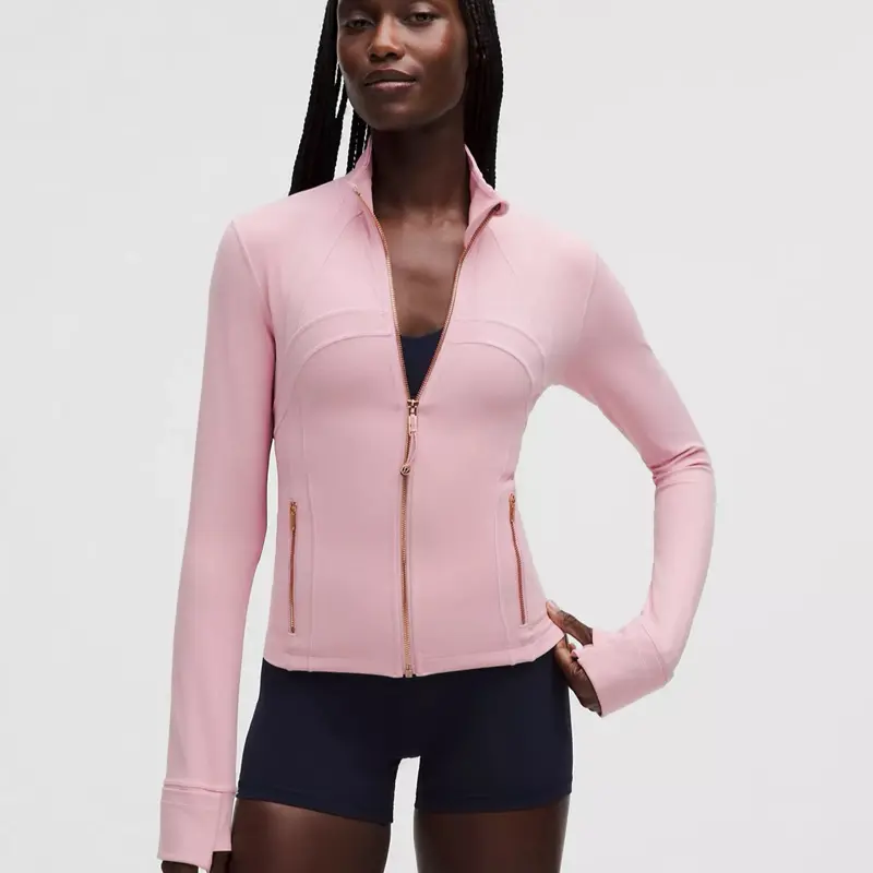 Lululemon Define Cropped Jacket Nulu Pink Haze Rose Gold, Outfits, Tops