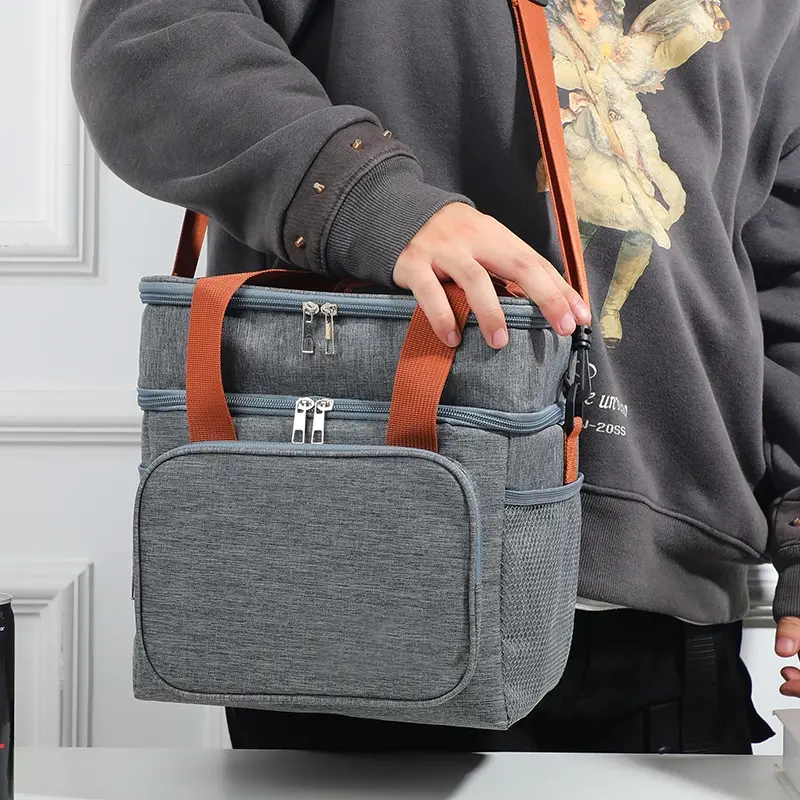 Fresh Meals, Anywhere!  8L Insulated Lunch Bag - Ultimate Portable Cooler with Leak-Proof Design & Adjustable Strap for Work, Hiking & Family Outings