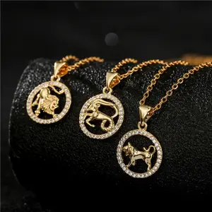 Astrology Pendant Zodiac Necklace for Scorpio, Leo, Capricorn, Aquarius, Libra, Taurus, Virgo, Gemini, Sagittarius, Pisces, Aries, Cancer (Sports & Outdoor Accessory)