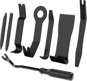 Nilight 8PCS No-Scratch Auto Trim Removal Tool Kit, Car Audio Dash Panel & Window Molding Fastener Remover Tool Set (Black Matrix Panel)