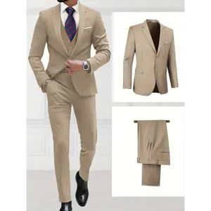 two-piece Men's Two-Piece Suit: Classic Suit Pants Set Formal Attire Menswear