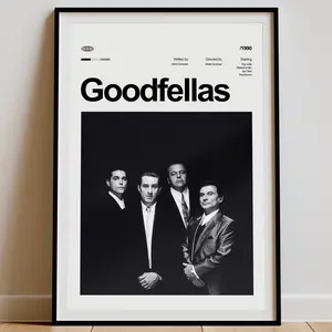 Collection Goodfellas Movie Poster, Goodfellas Wall Decor, Goodfellas Poster Print, Vintage Retro Art Print, Decoration Photo, Room(Note: Frame shown for display only)
