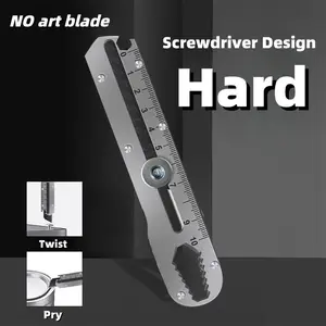 Stainless Steel Multi-Purpose Tool Knife & Holder, Anti-Slip Handle, Automatic Locking Mechanism, No Replacement Blades Included