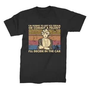 I'm Going To Get Ice Cream Commit A Felony Vintage Retro Unisex T-Shirt, Hoodie, Sweatshirts Classic Cotton