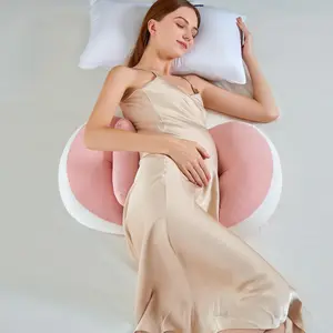 Maternity Pillow, 2 Counts/set U-shaped Pillow & Waist Pillow, Removable & Washable Maternity Pillow, Pregnancy Pillow, Sleeping Pillow for Pregnant Women, Maternity Supplies