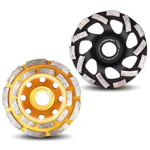 4 1/2 inch Concrete Grinding Wheel, 1 Packs 18-Segment Double Row Diamond Grinding Wheel for Polishing and Cleaning Concrete Surface, Cement, Marble, Granite