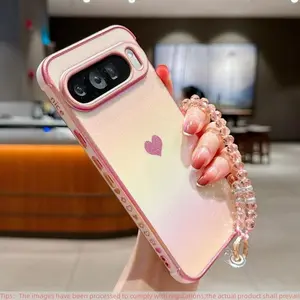 Luxury Heart & Crystal Protective Phone Case for Google Pixel 10/9 Pro Xl, Shockproof Camera Protection, Fashion Accessory for Women and Girls
