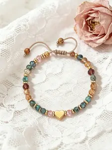 A natural picture stone bracelet, suitable for daily wear, vacation dates, and other occasions, and also a delightful and exquisite little gift, Adjustable Slider Bracelets