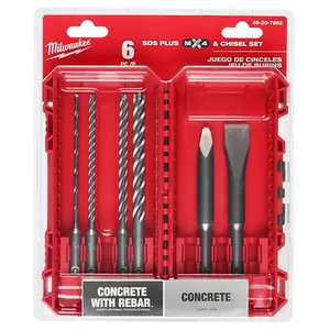 Milwaukee 48-20-7662 6pc. SDS Plus MX4™ 4-Cutter & Chisel Kit