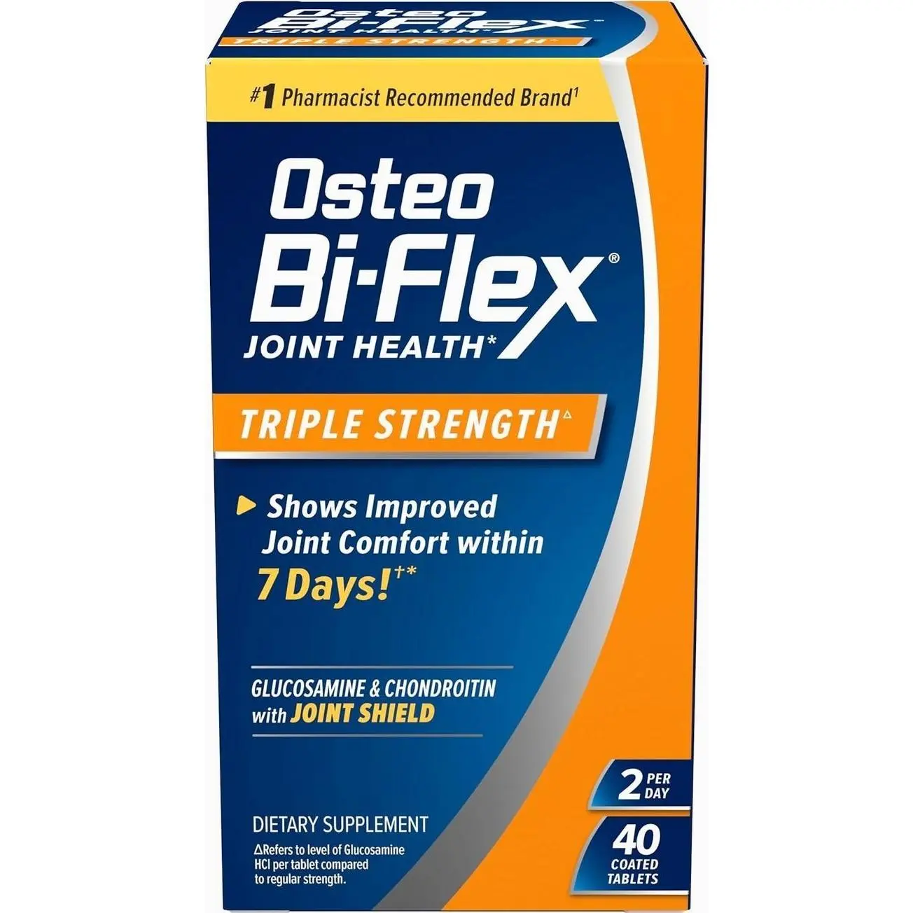 Osteo Bi-Flex Triple Strength(5), Glucosamine Chondroitin with Vitamin C Joint Health Supplement, Coated Tablets, 40 Count