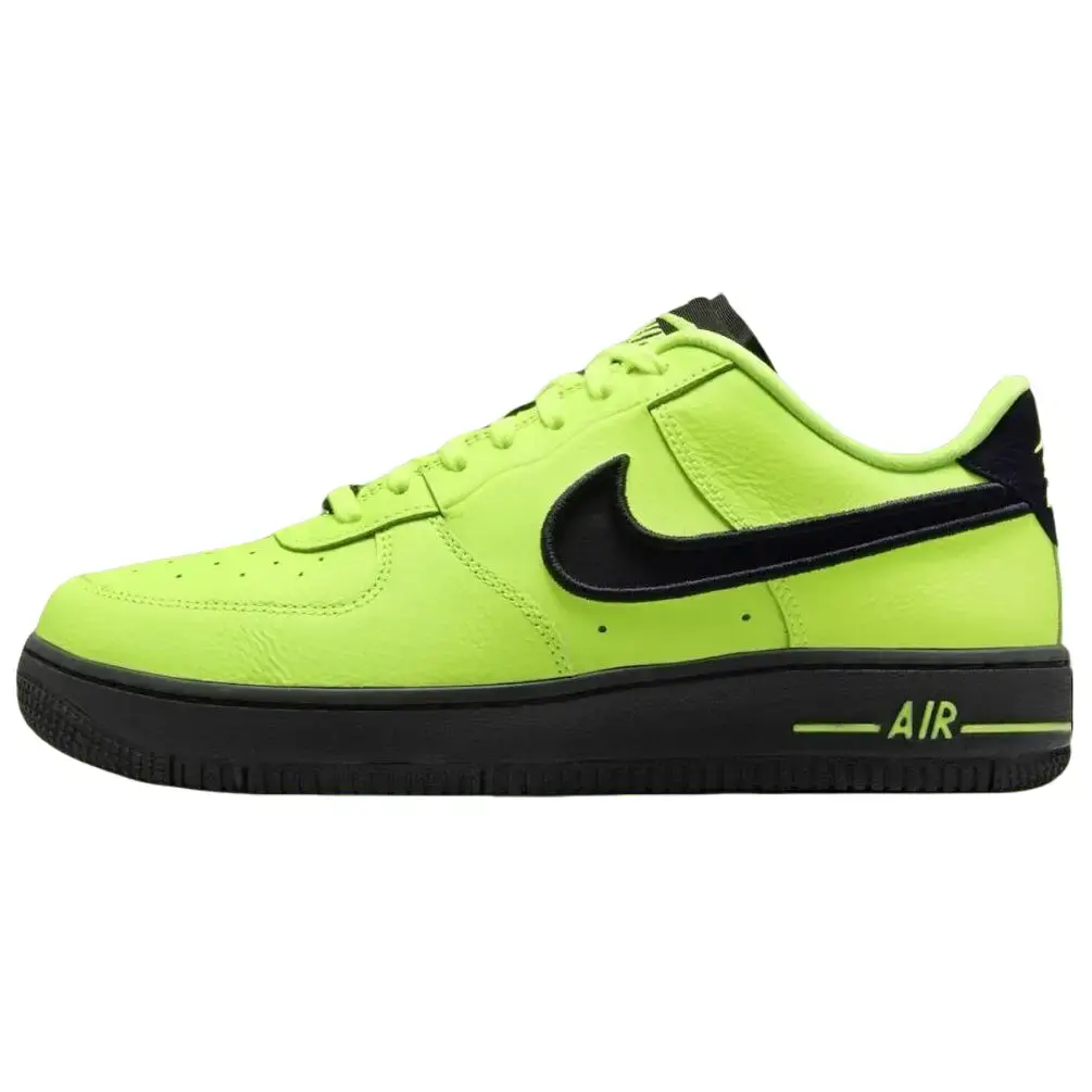 NIKE Women's Low Top Leather Air Force 1 'Dance Pack - Vibrant Yellow' Sneakers, Casual Wear, Athletic Sports Footwear, Volt