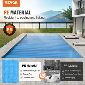 【fathersdaygift】VEVOR Solar Pool Cover, 28 x 14 ft Rectangle Solar Blanket for Pools, Inground Above Ground Swimming Pool Solar Cover, 12 mil Solar Covers Blue Thick