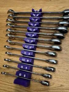 V-Shape Modular Wrench Organizer with Integrated Magnets