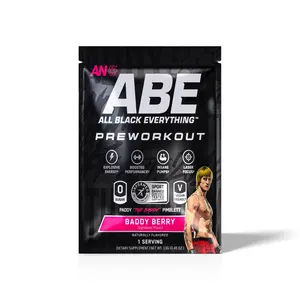 ABE All Black Everything Pre Workout Powder | 1 Serving Sample | 350mg Caffeine | Nootropic Pre-Workout Blend | Beta Alanine + Citrulline | Energy Supplement for Men and Women