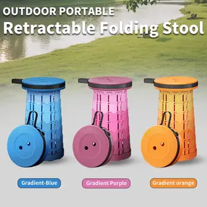 Upgrade Outdoor Expandable Folding Stool with Handle, Portable Outdoor Chair, Durable Lightweight, Holds Up to 400 Lbs, Portable Design for Camping Fishing Sketching Hiking BBQ