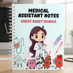 Medical Assistant Notes and Cheat Sheet Bundle, Medical Assistant Study Guide, Clinical Quick Reference Book, Nursing Notes and Learning Resource for Students
