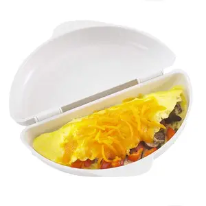 Useful White Microwave Omelette Egg Maker Tray Non-Toxic Eggs Steamer Box Silicone Egg Cooker Egg Poacher Kitchen Cooking Tools Does not apply Utensils Cover Oven