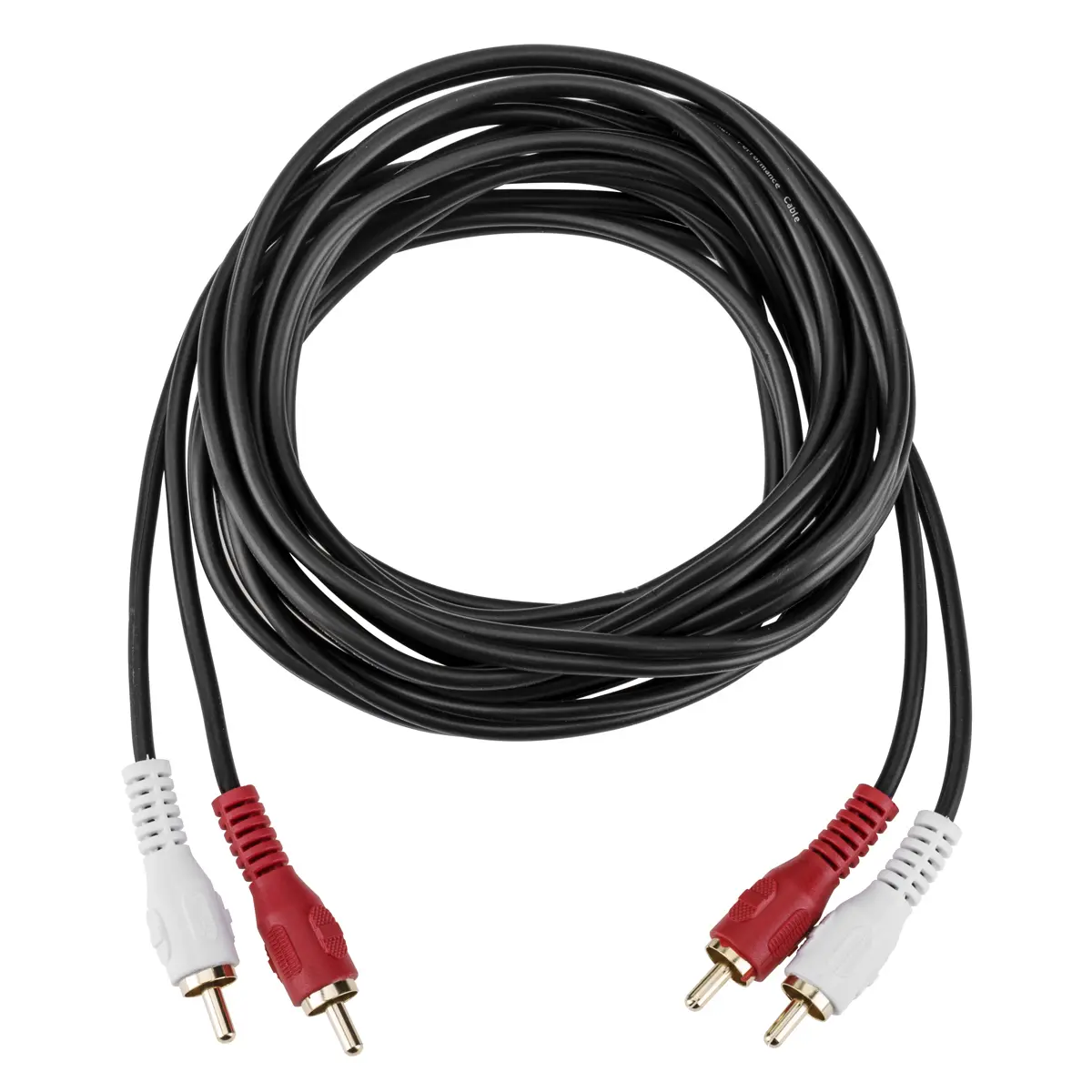 H&A 2 RCA Male Connector Stereo Audio Cable, 10ft Durable Noise-Reducing Cable for Audio Devices, Grip