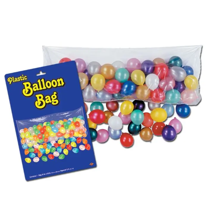 Beistle Large Rectangular Plastic Balloon Drop Bag, 3' x 6' 8", Festive Party Supply for Adult Birthday, New Year's Eve Celebrations