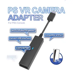 For PS5 console USB3.0 PS VR to PS5 adapter cable, high speed transmission adapter line with indicator light, can support PS4 console camera
